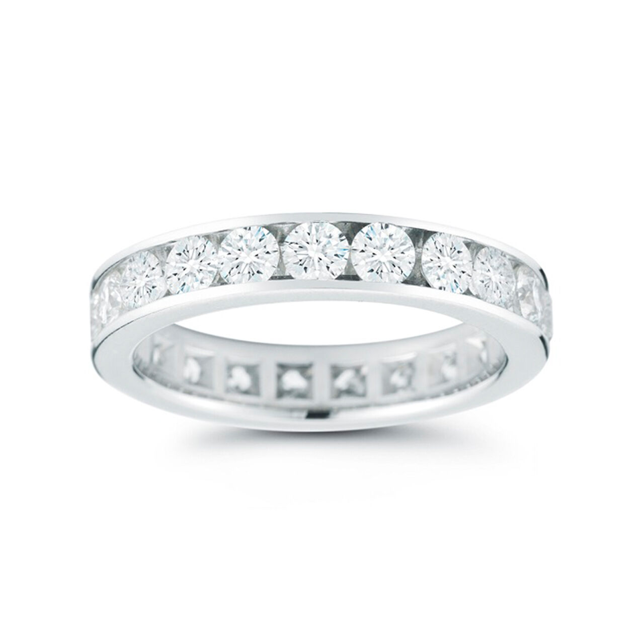 Bijoux Birks 2.42Ct Diamond Channel Set Eternity Wedding Band image number 0