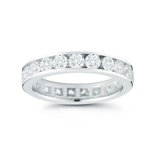 Bijoux Birks 2.42Ct Diamond Channel Set Eternity Wedding Band image number 0