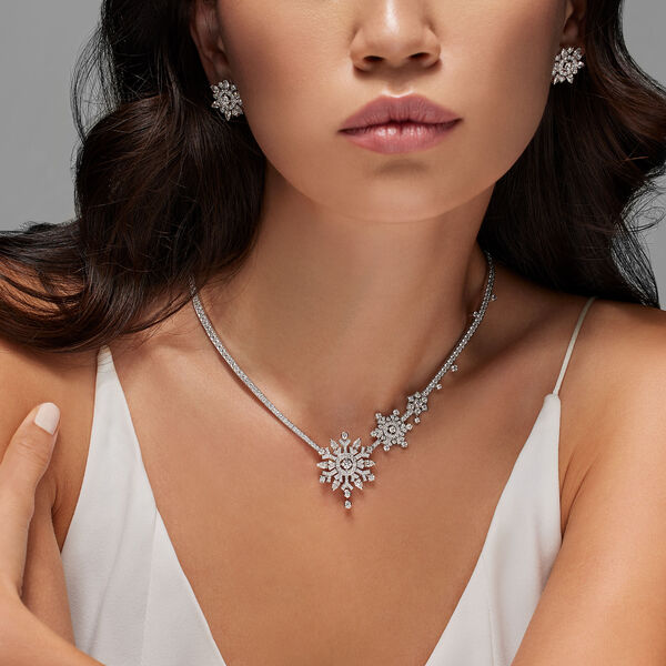 Collier flocon de neige gradué