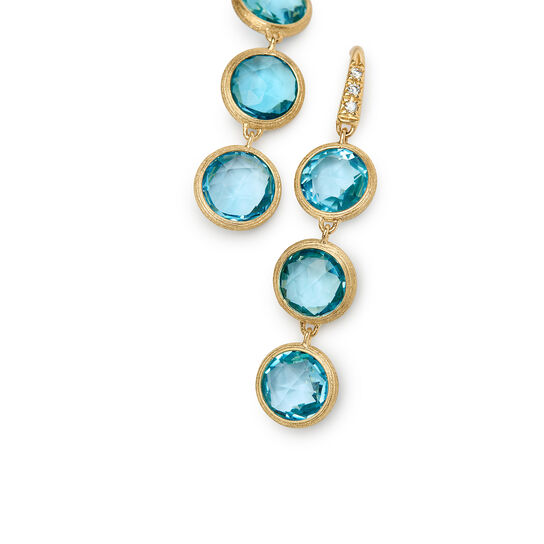 Marco Bicego Jaipur Colour Yellow Gold, Diamond and Topaz Earrings image number 2