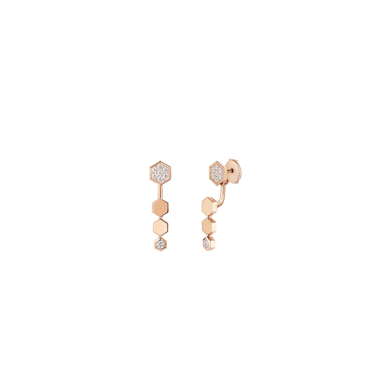 Chaumet Bee De Chaumet Rose Gold and Diamond Drop Earrings 85202 image number 1