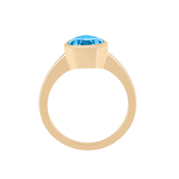 Bezel Set Pear Shape Topaz Ring