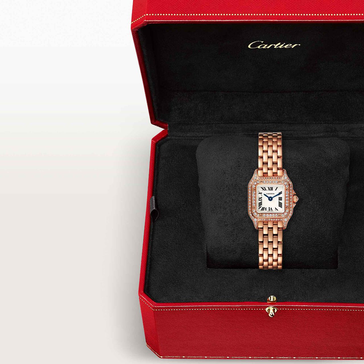 Panthère de Cartier Mini Quartz 25 X 20mm Rose Gold and Diamond - in box image number 2