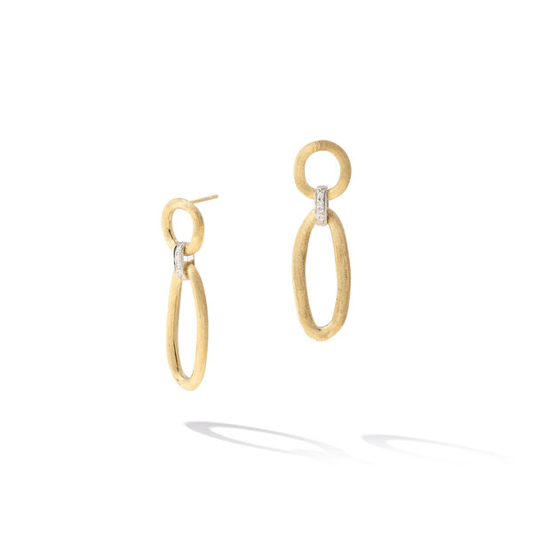 Jaipur Yellow Gold and Diamond Drop Earrings