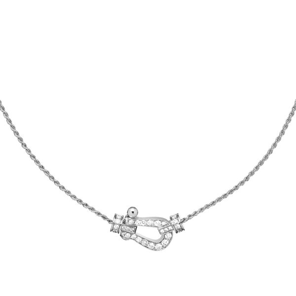 Force 10 Medium White Gold and Diamond Pavé Pendant
