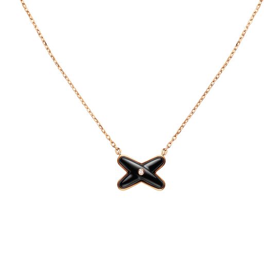 chaumet jeux de liens rose gold onyx diamond pendant 085107 zoom image number 0