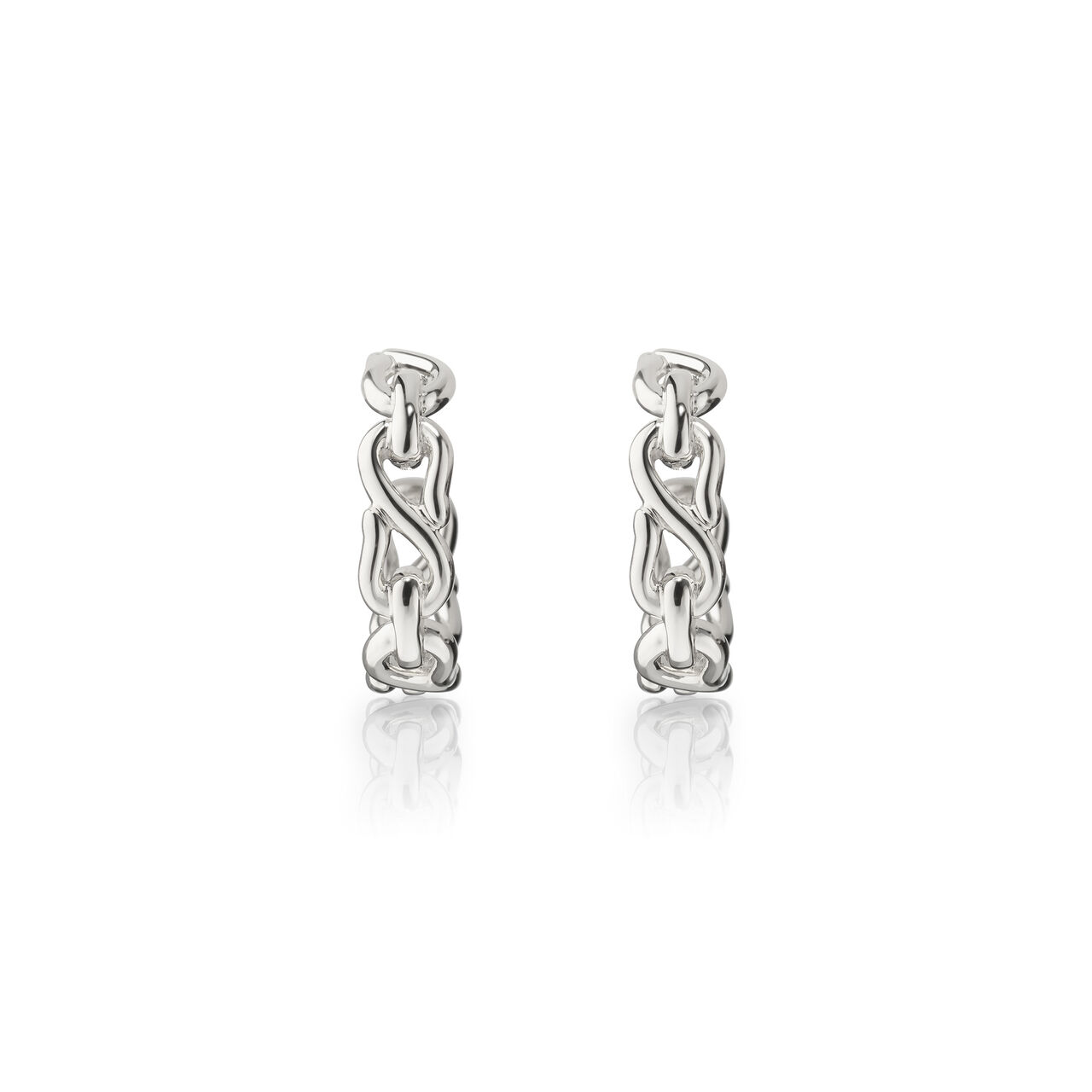Monica Rich Kosann Infinite & Boundless Infinity Silver Hoop Earrings image number 0