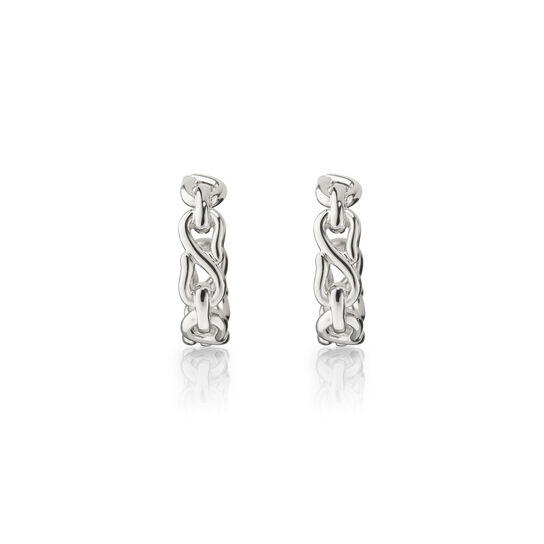 Monica Rich Kosann Infinite & Boundless Infinity Silver Hoop Earrings image number 0