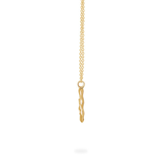 Capricorn Zodiac Sign Yellow Gold Pendant Side image number 3