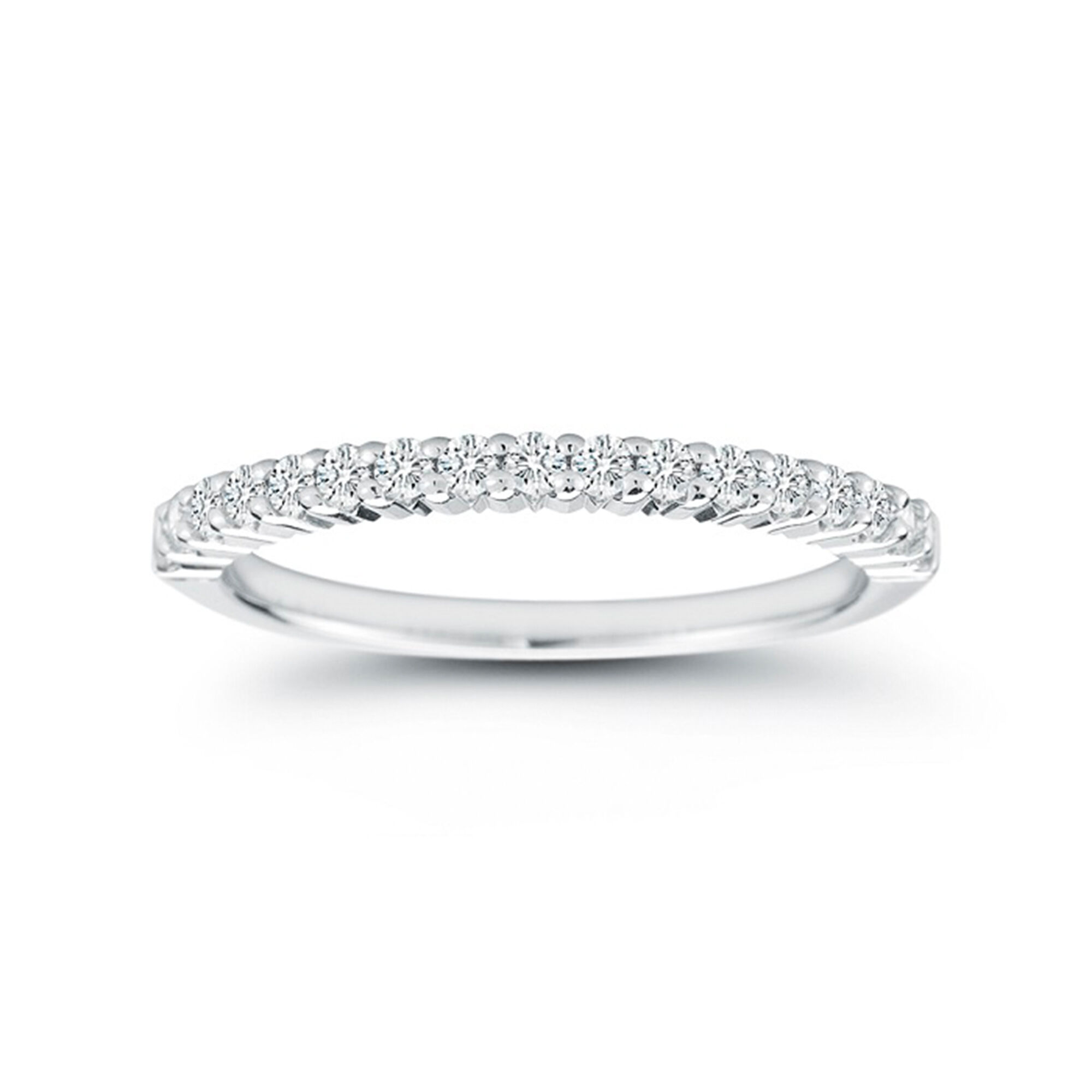 Pave wedding band sales white gold