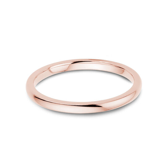 2 mm Wedding Band Rose Gold Front image number 0