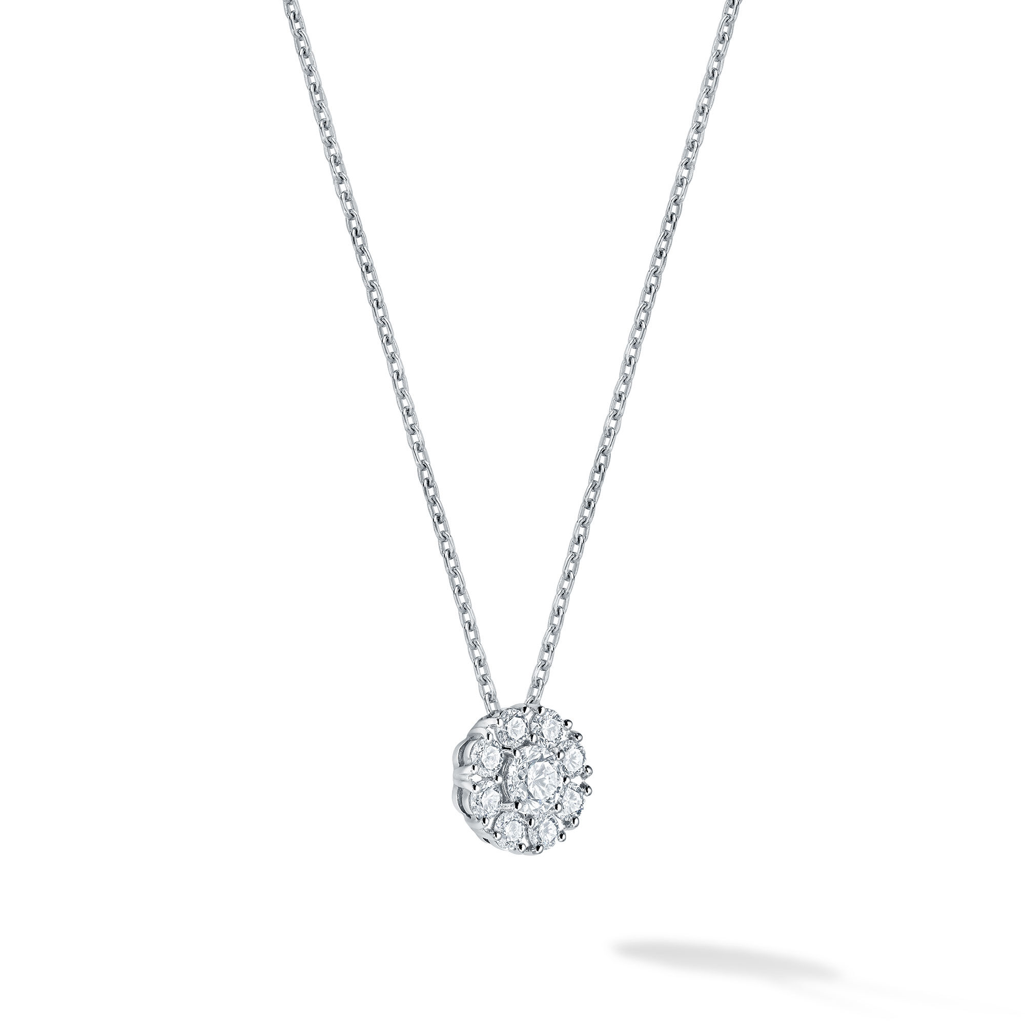 Double diamond necklace hotsell