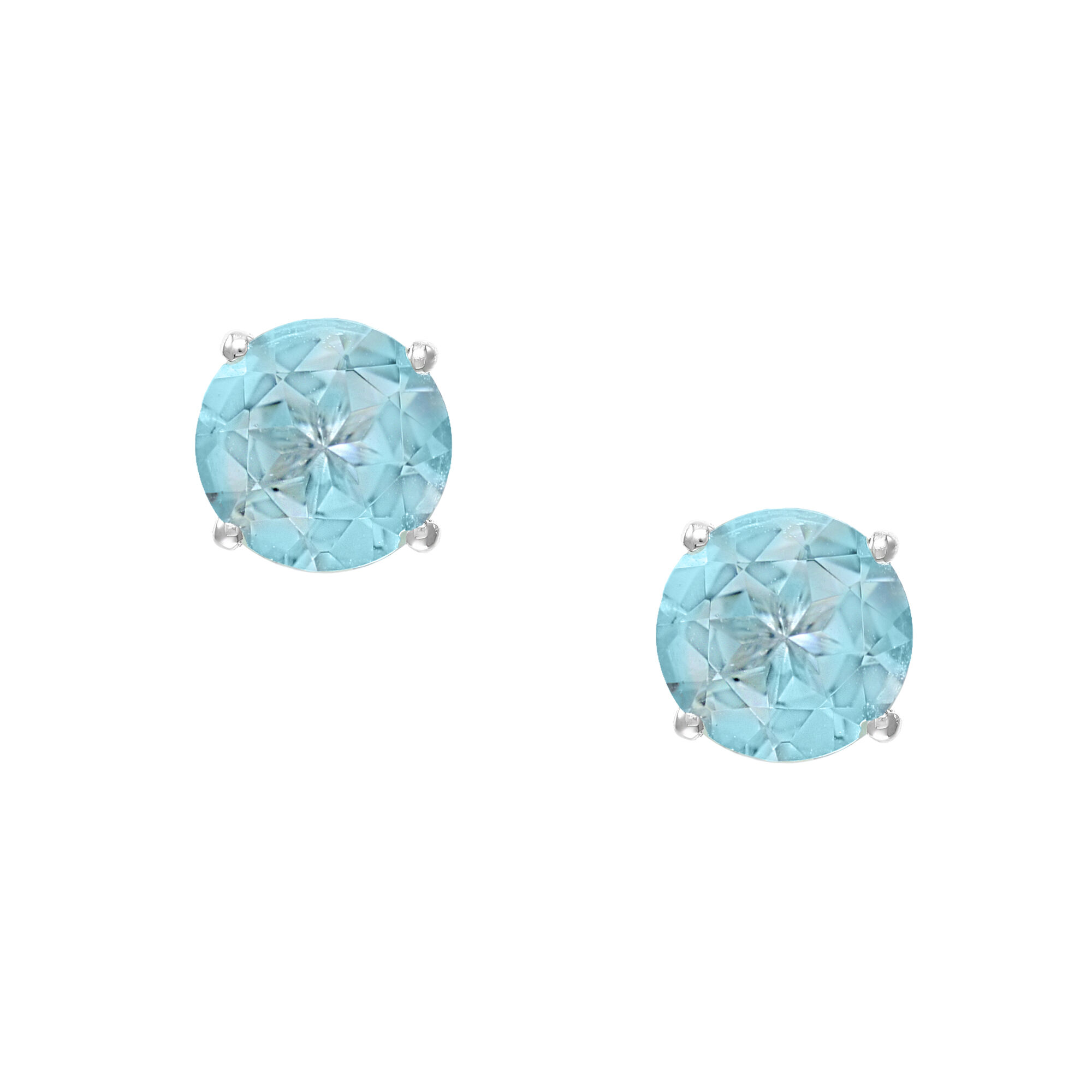Maison Birks Salon White Gold Aquamarine Stud Earrings