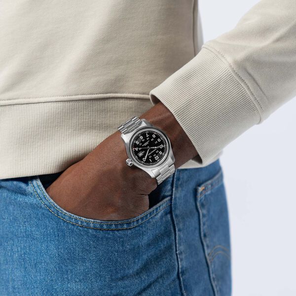 Khaki Field 42 mm automatique en acier inoxydable