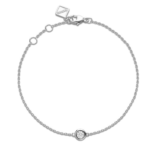 Sterling Silver and Diamond Bracelet