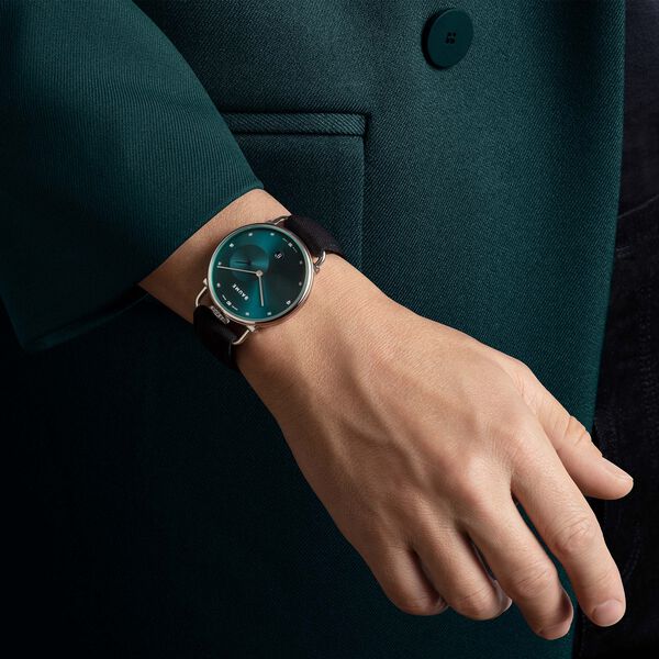 Baume 41 mm petites secondes quartz en acier inoxydable