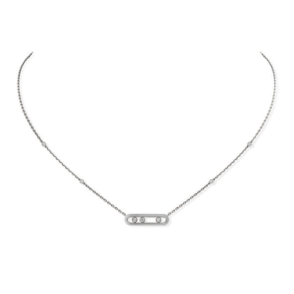 Pendentif Baby Move en or blanc avec diamants
