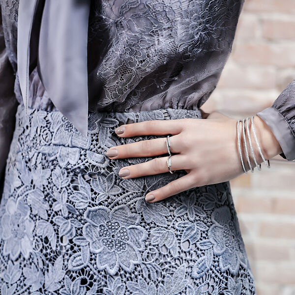 White Gold Flex Wrap Ring