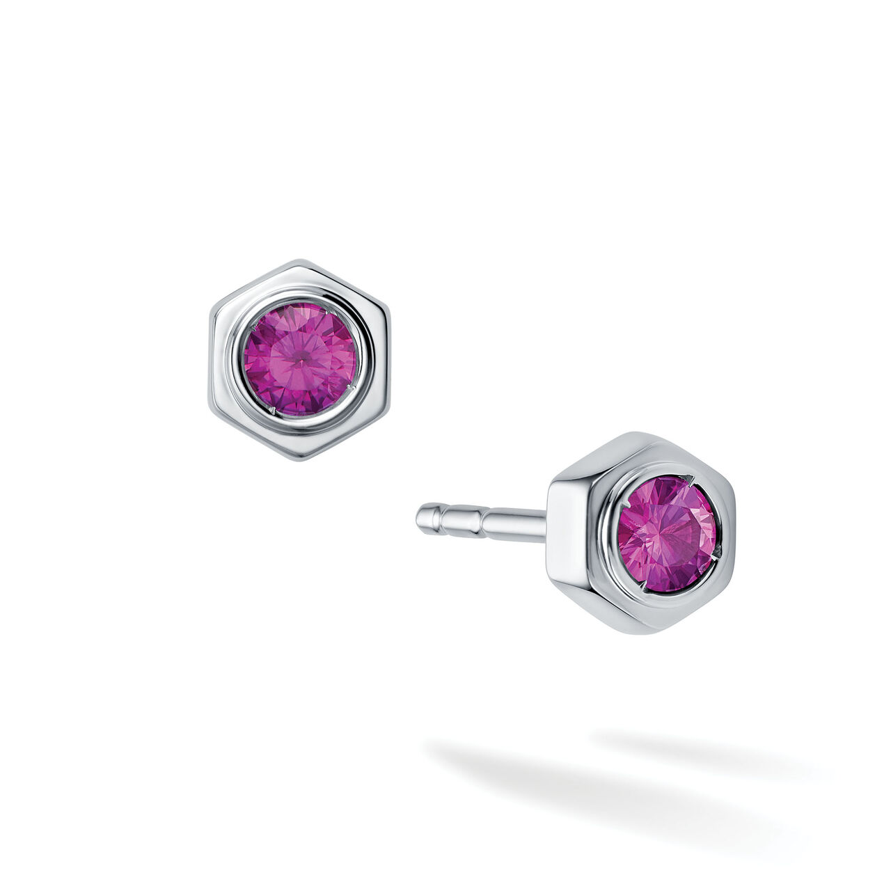 Bijoux Birks Bee Chic Ruby And Silver Stud Earrings image number 0
