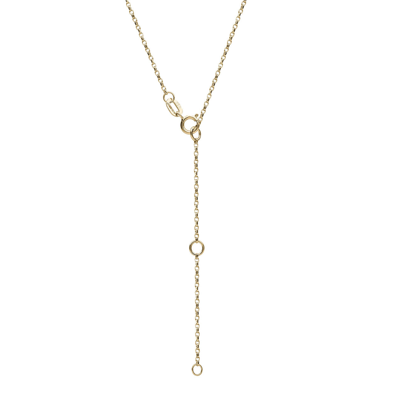 Sleek Yellow Gold Pearl and Diamond Necklace image number 2