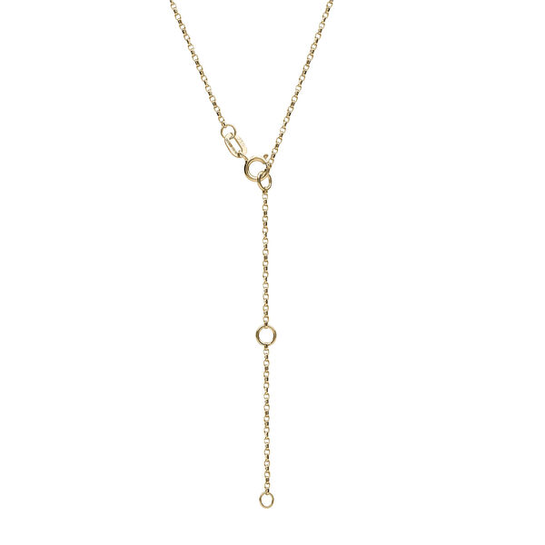 Sleek Yellow Gold Pearl and Diamond Necklace
