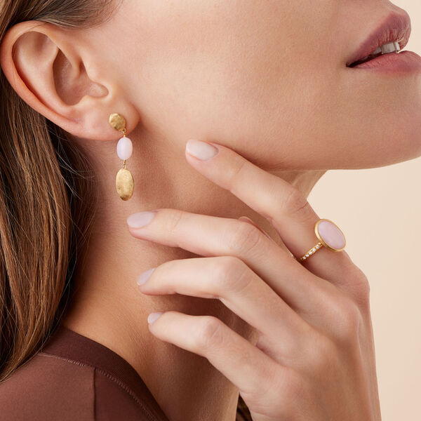 Bague Siviglia Colour en or jaune avec opale rose