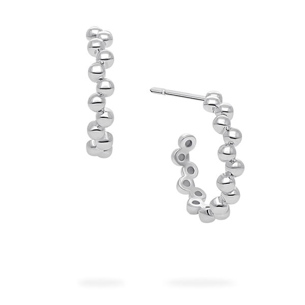 Sterling Silver Splash 18 mm Hoop Earrings