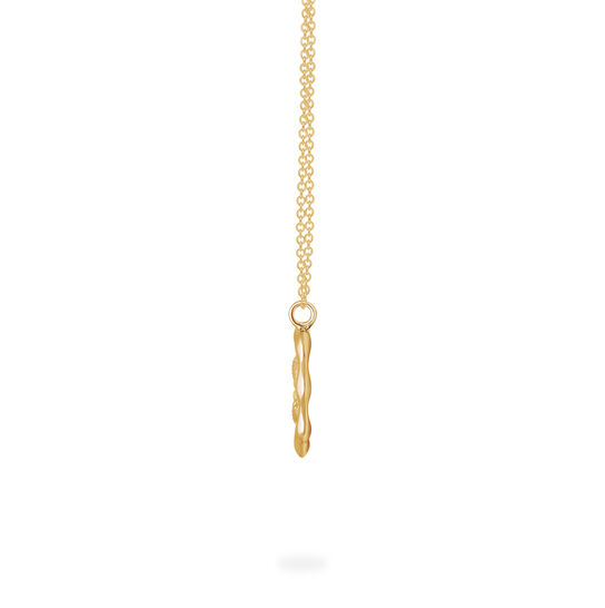Pisces Zodiac Sign Yellow Gold Pendant Side image number 2