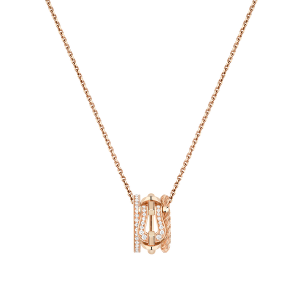 Force 10 Rise Small Rose Gold and Diamond Pavé Pendant