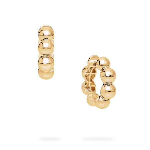 Boucles d'oreilles perl&eacute;es en or jaune