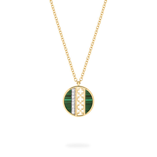 Birks Dare to Dream Malachite and Diamond Circle Pendant in Yellow Gold, Small image number 0