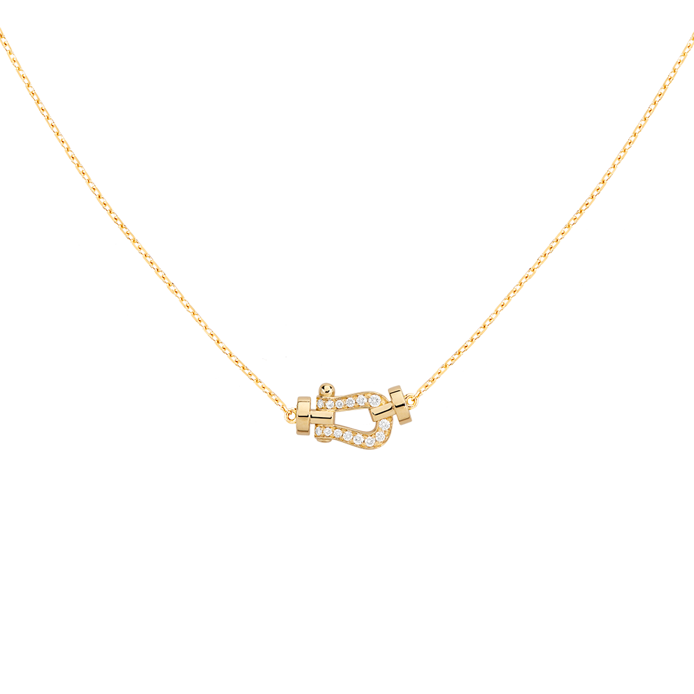 Force 10 Small Gold and Diamond Pavé Pendant