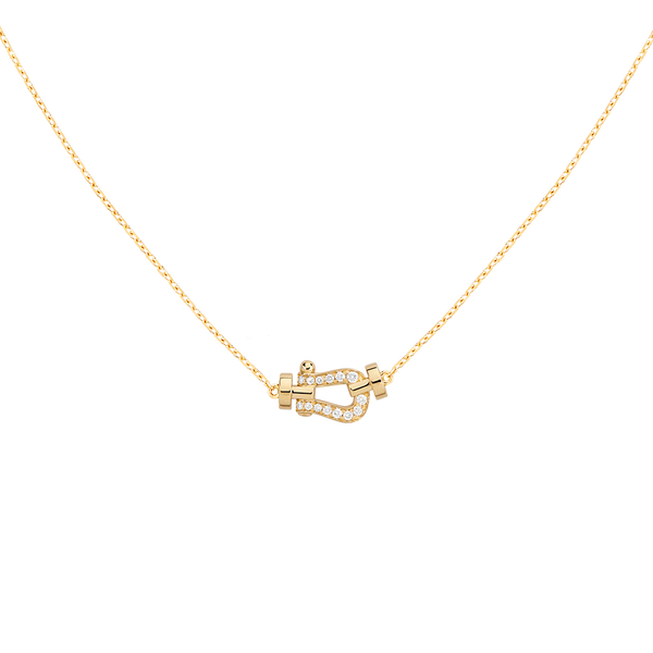 Force 10 Small Yellow Gold and Diamond Pavé Pendant