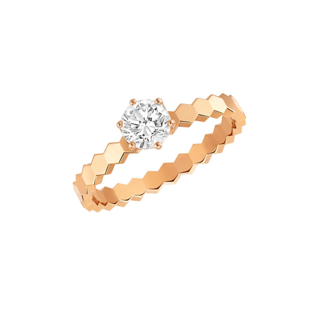 maison birks chaumet bee my love rose gold diamond solitaire from 50 carat j4ng00 image number 0