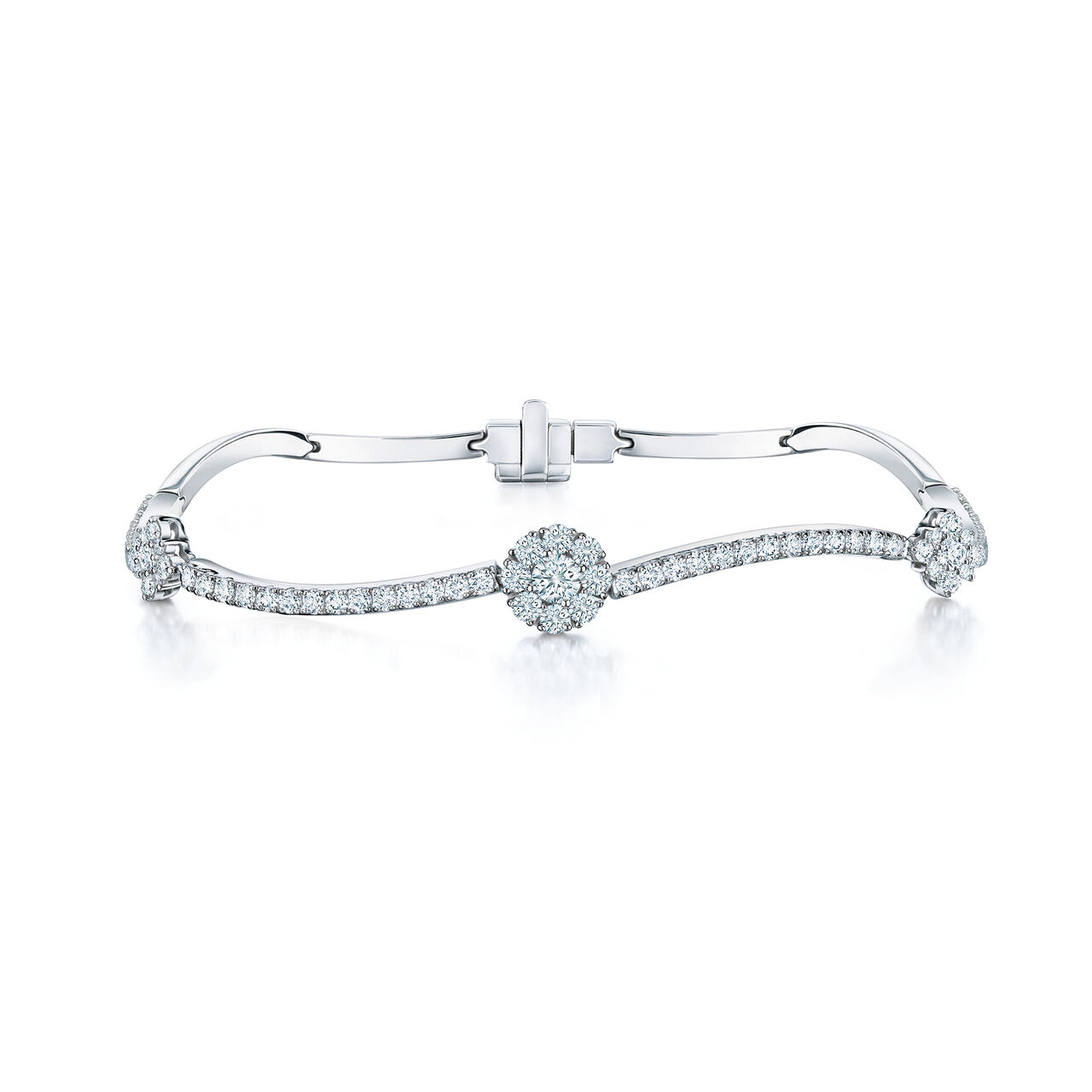 bijoux birks snowflake curved diamond bracelet image number 0
