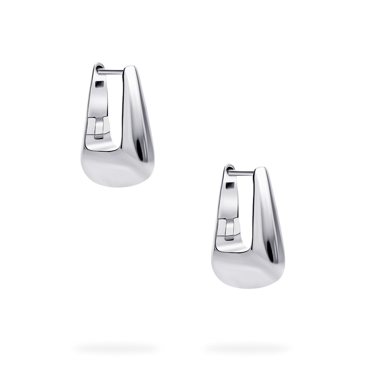 Birks Essentials Sterling Silver Square Huggie Earrings image number 1
