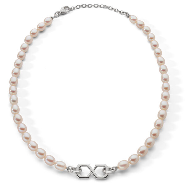 Collier Infinite & Boundless The Symbol en argent avec Perles