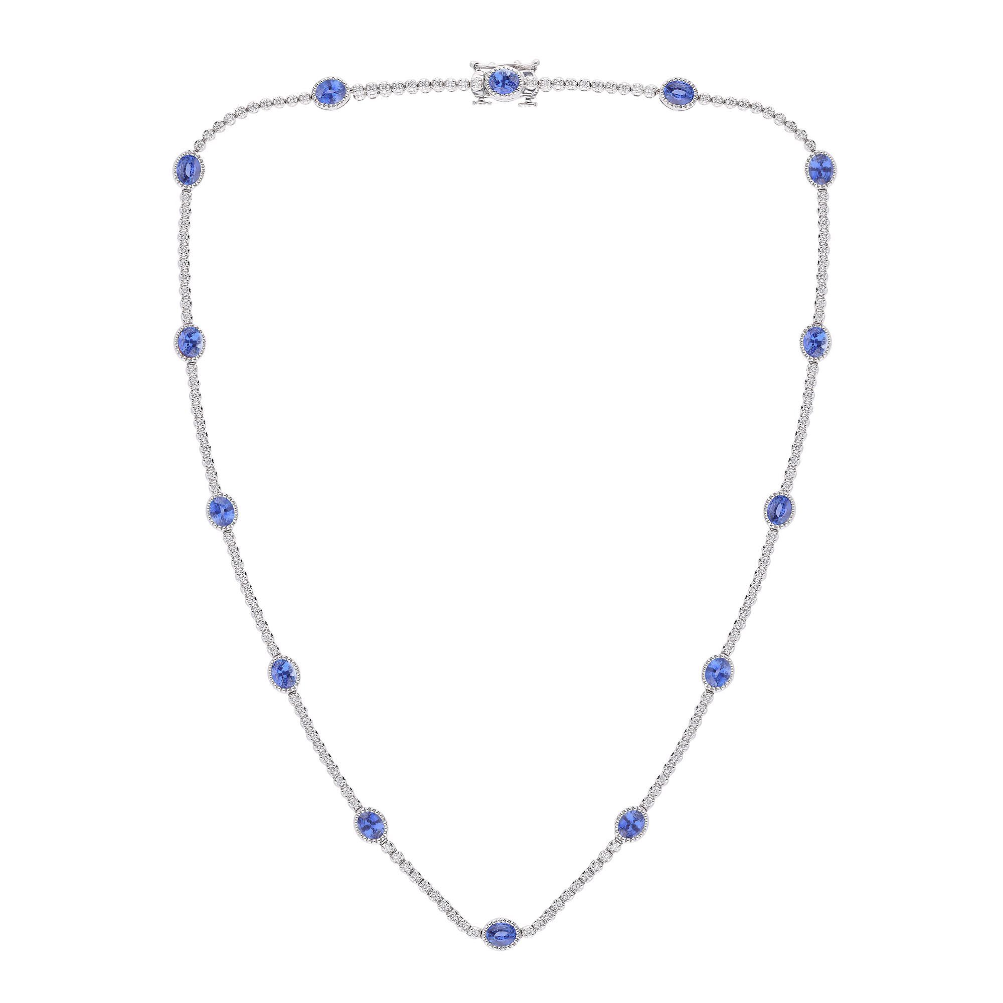 Necklace sapphire new arrivals and diamond