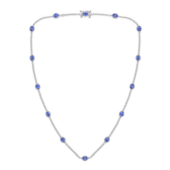 maison birks salon blue sapphire linked necklace ssg04574n 8s front full image number 1