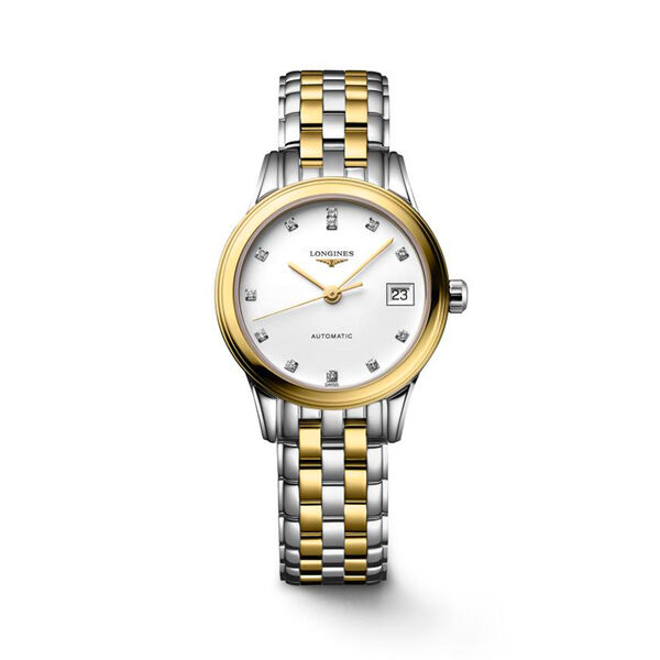 Flagship Classic 26 mm automatique en acier inoxydable PVD jaune et diamants