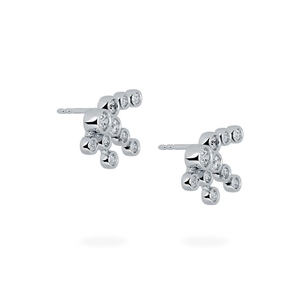 Diamond Bezel Stud Earrings