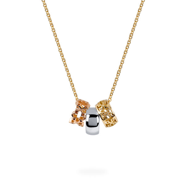 Pendentif triple anneau, tricolor