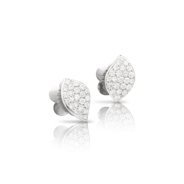 Petit Garden White Gold and Diamond Pavé Stud Earrings