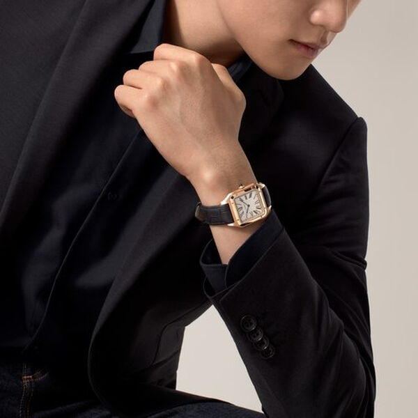 Santos-Dumont Extra Large Manual 47 mm X 34 mm Rose Gold