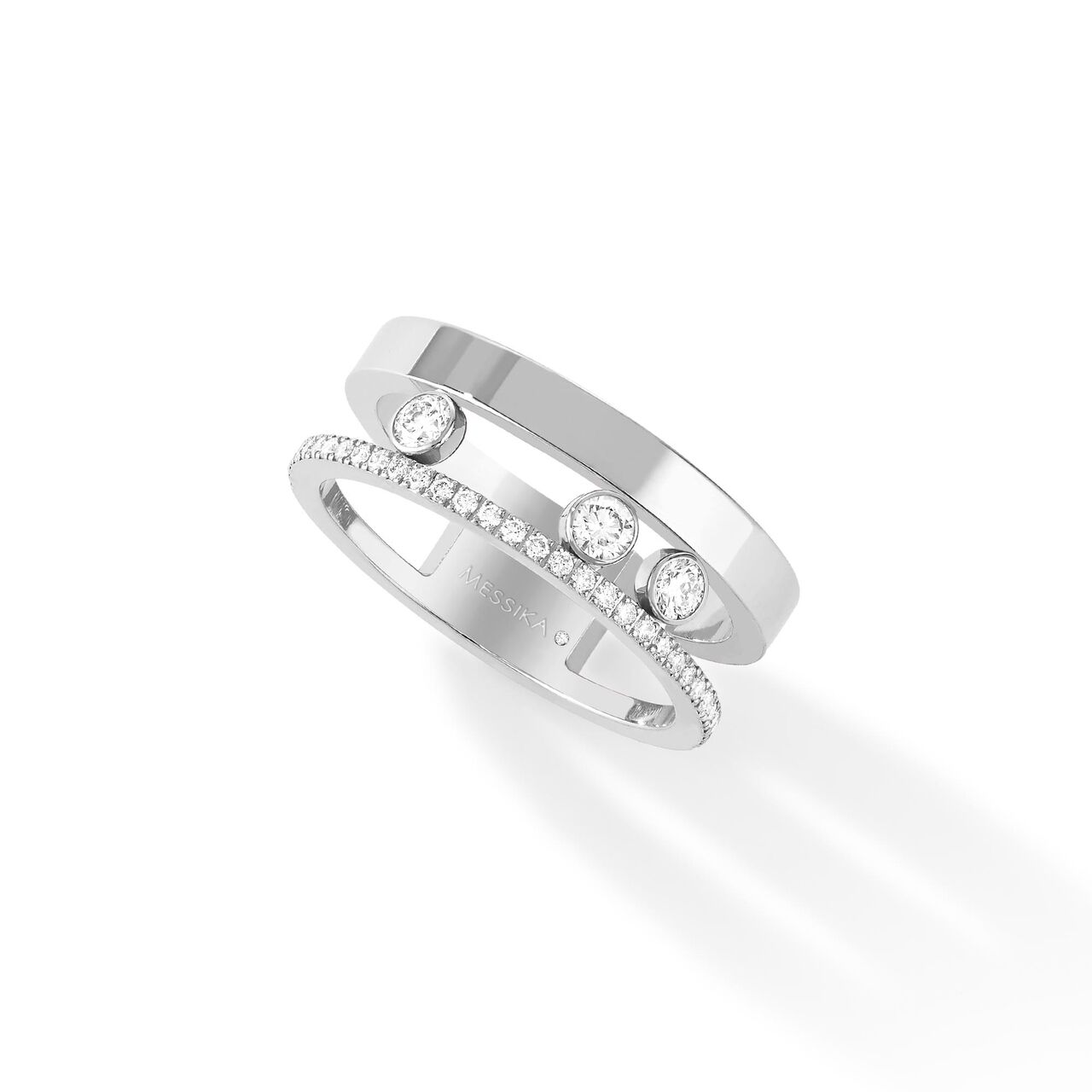 Messika Joaillerie Move Romane White Gold and Diamond Ring 6516-WG image number 0