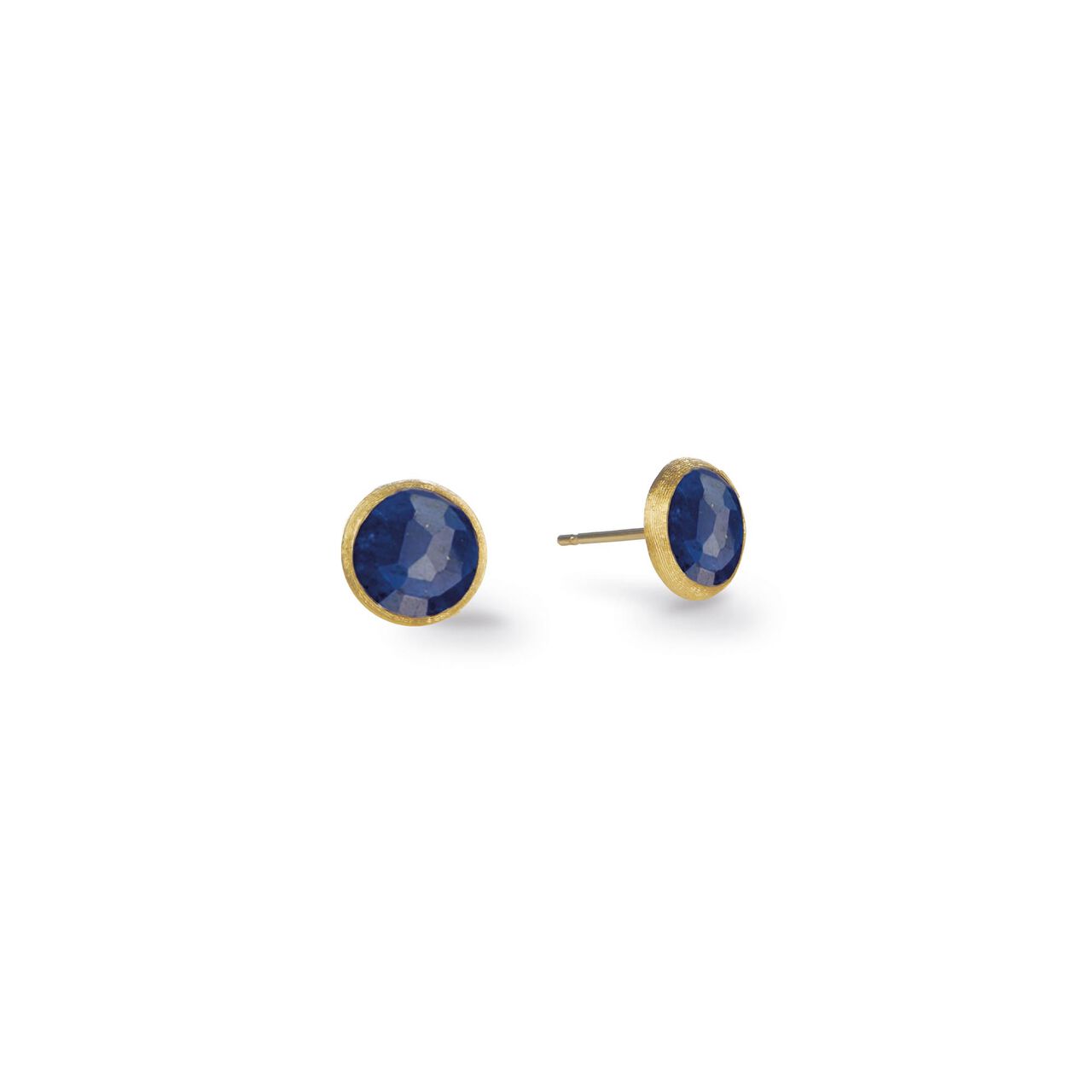 marco bicego jaipur color collection yellow gold lapis lazuli stud earrings ob957 lp01 y 02 image number 0