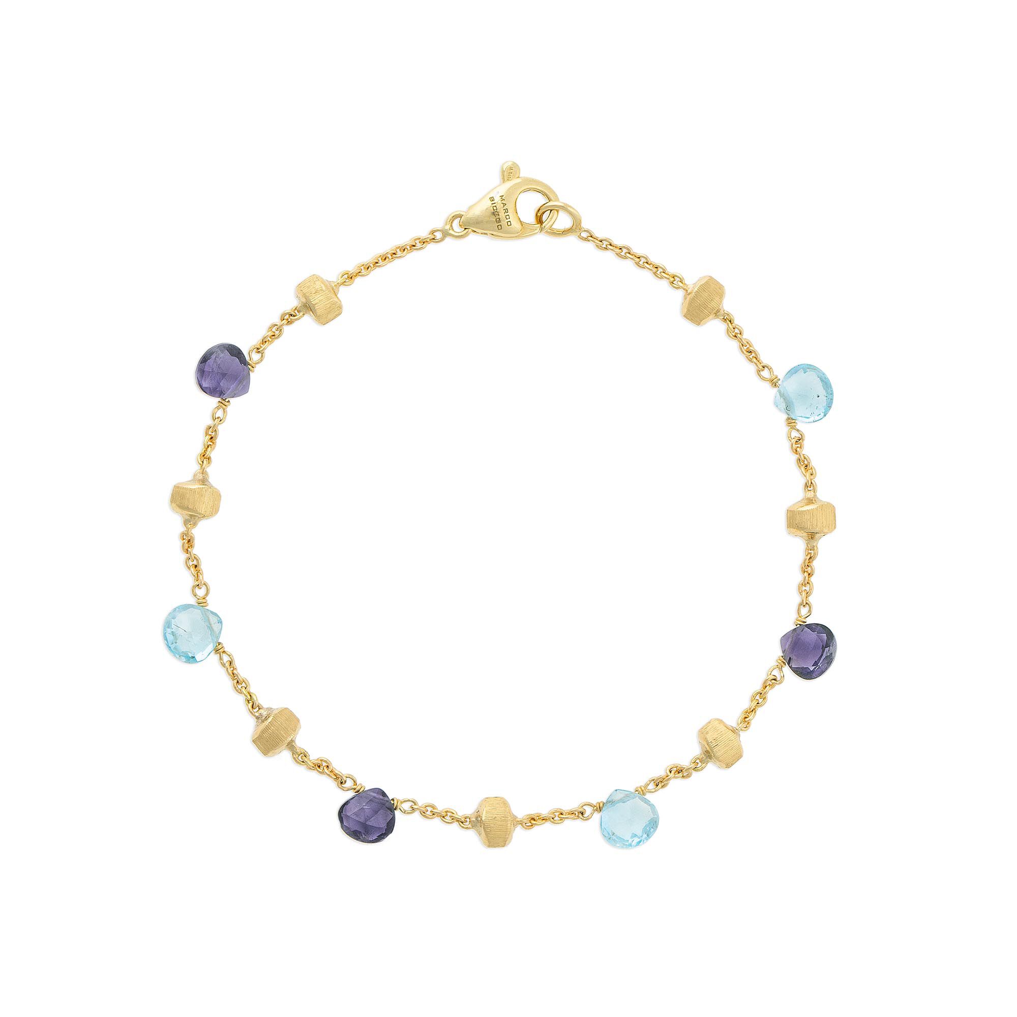 Yellow gold topaz bracelet top