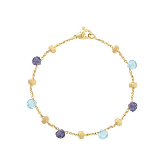 marco bicego paradise collection gold iolite and blue topaz single strand bracelet bb765 mix240 y image number 0