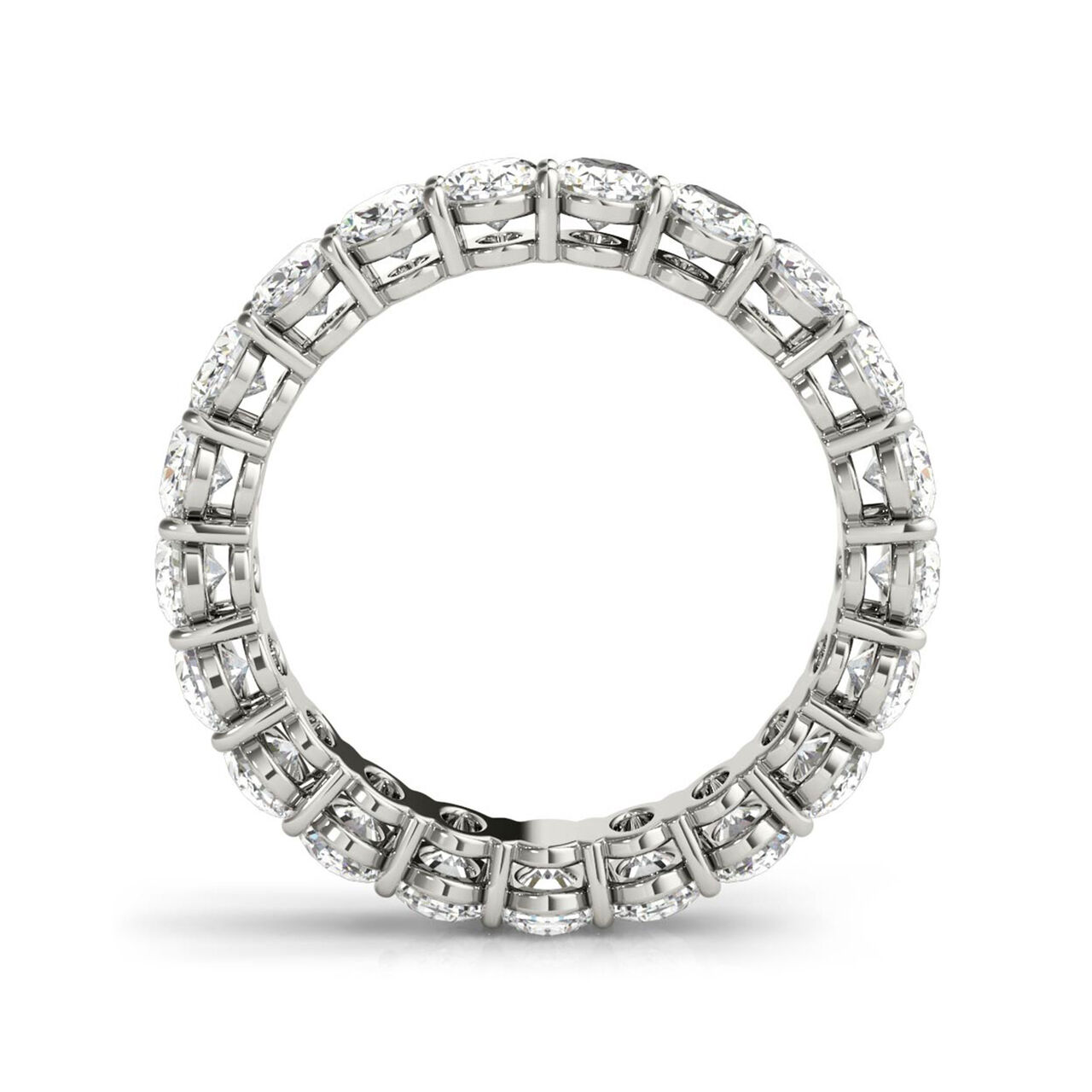 Alliance en platine et diamants taille ovale 3.15 ct-6.5 image number 3