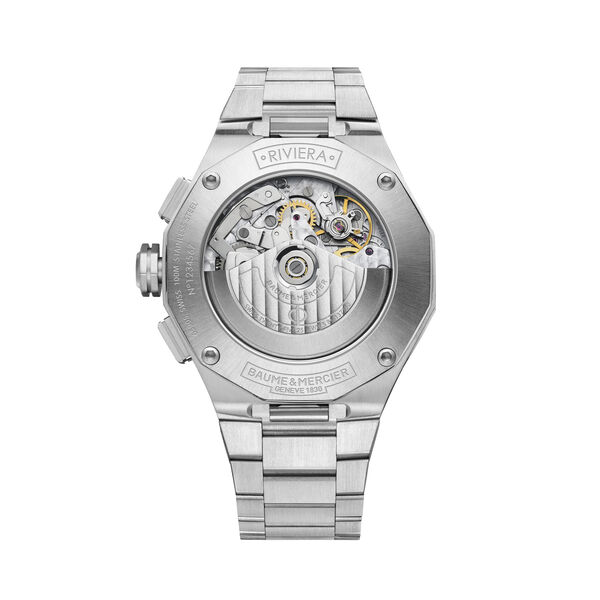 Riviera 43 mm chronographe automatique en acier inoxydable